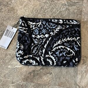 Vera Bradley Quilted Zipper Pouch in Paisley Noir Pattern